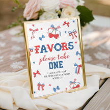 All American Bows Favors Bedankt Bord 8x10
