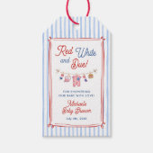 All American Boy 4 juli baby shower Cadeaulabel (Voorkant)