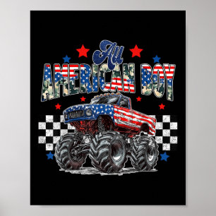 All American Boy 4 juli monstertruck patriot Poster