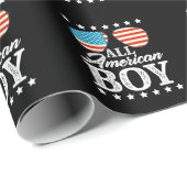 All American Boy 4th of July Amerikaanse zonnebril Cadeaupapier (Rol Hoek)