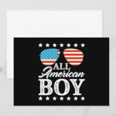 All American Boy 4th of July Amerikaanse zonnebril Kaart (Voorkant / Achterkant)