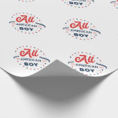 All American Boy Badge Cadeaupapier (Hoek)