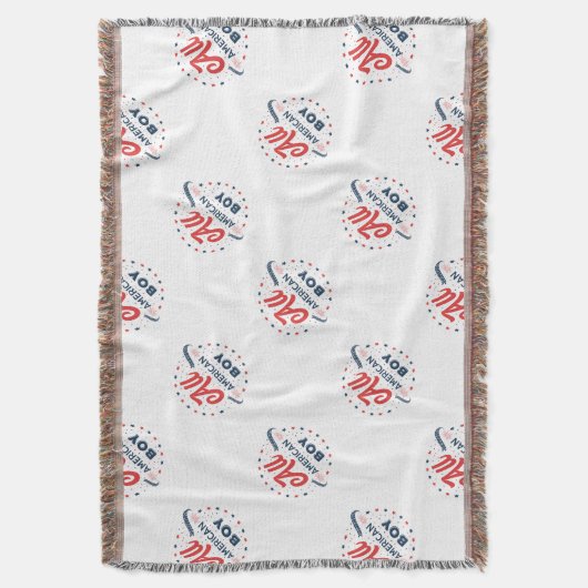 All American Boy Badge Deken (Voorkant Verticaal)