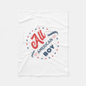 All American Boy Badge Fleece Deken (Voorkant)