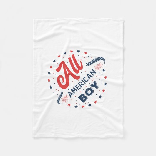 All American Boy Badge Fleece Deken (Voorkant)