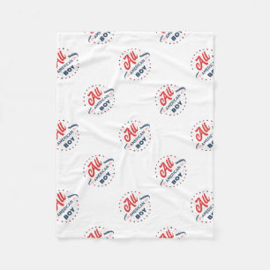 All American Boy Badge Fleece Deken