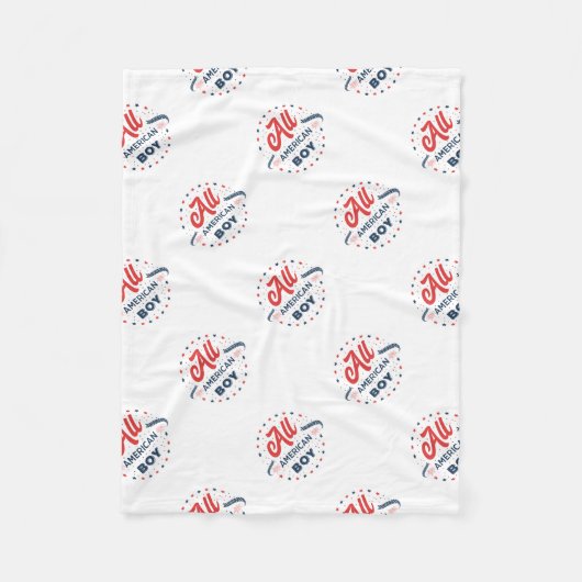 All American Boy Badge Fleece Deken (Voorkant)