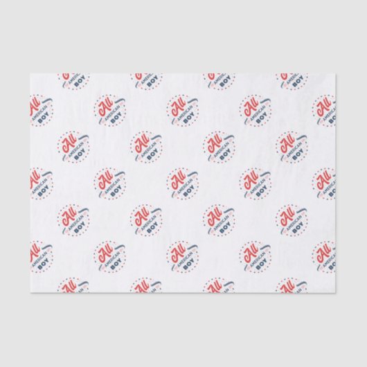 All American Boy Badge Tissuepapier (Voorkant)