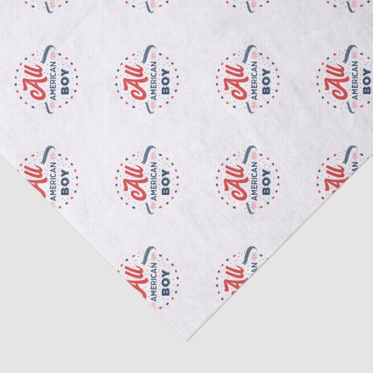 All American Boy Badge Tissuepapier (Detail)