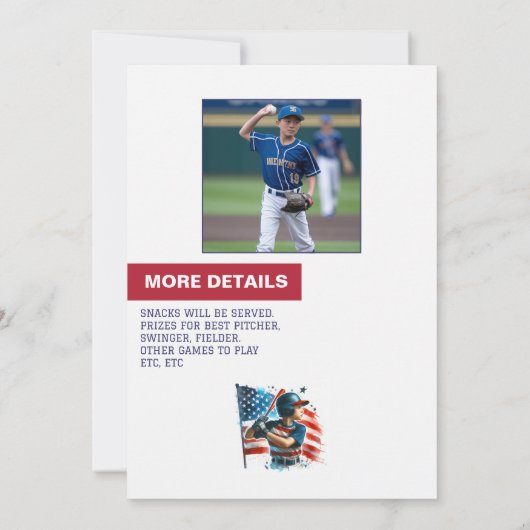 All American Boy Baseball Magazine Omslag Verjaard Kaart (Achterkant)