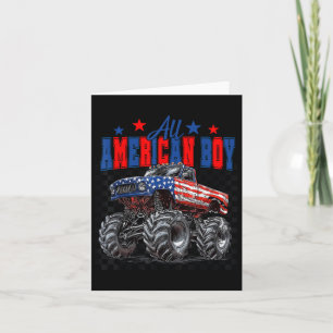 All American Boy Monster Truck Patriottisch Amerik Kaart