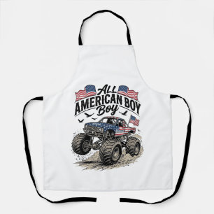 All American Boy Patriottische Monstertruck T-shir Schort