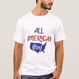 All American Boy Patriottische VS Kaart Kinderen T-shirt