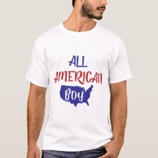 All American Boy Patriottische VS Kaart Kinderen T-shirt