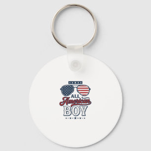 All American Boy Patriottische Zonnebril Shirt Ont Sleutelhanger