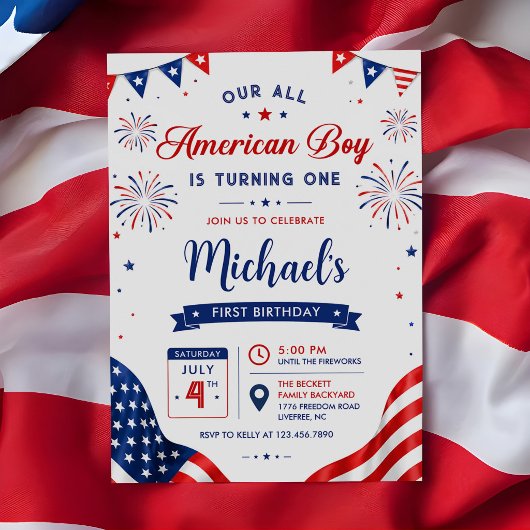 All American Boy Verjaardag 4 juli Kaart