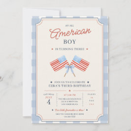 All American Boy Verjaardagsfeestje Patriotisch Kaart