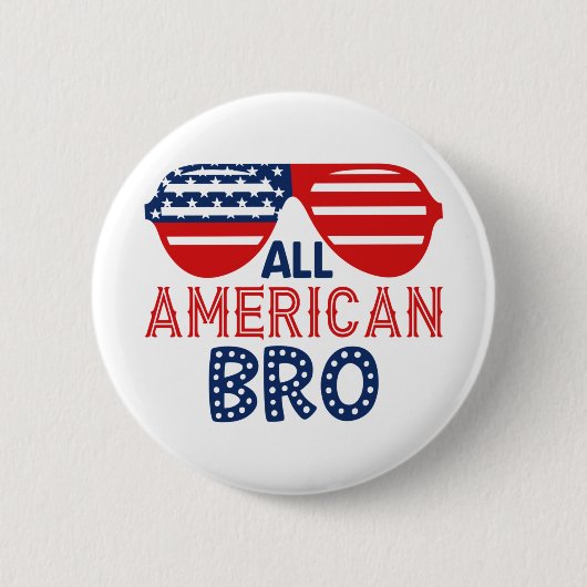 All american broer ronde button 5,7 cm (Voorkant)