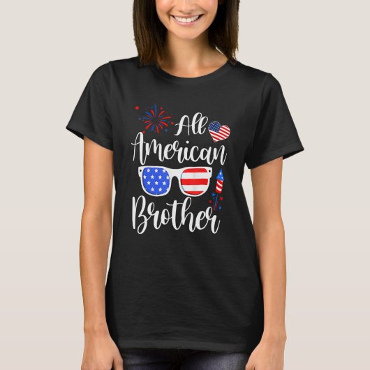 All American Brother 4th Of July Memorial Day Matc T-shirt (Voorkant)