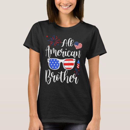 All American Brother 4th Of July Memorial Day Matc T-shirt (Voorkant)