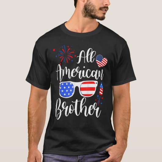 All American Brother 4th Of July Memorial Day Matc T-shirt (Voorkant)