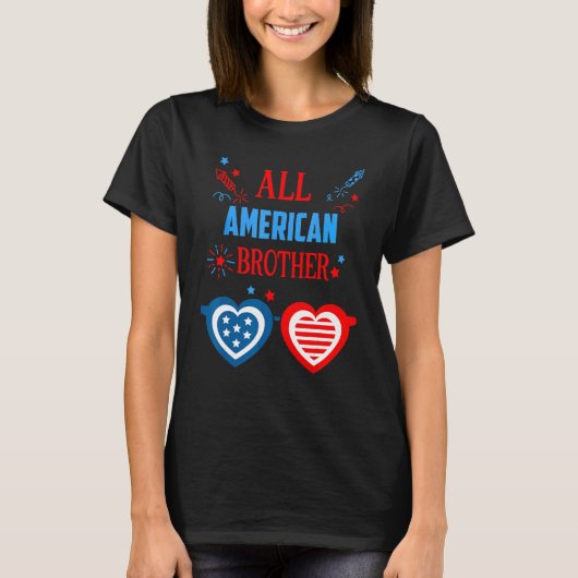 All American Brother 4th Of July Memorial Day Matc T-shirt (Voorkant)
