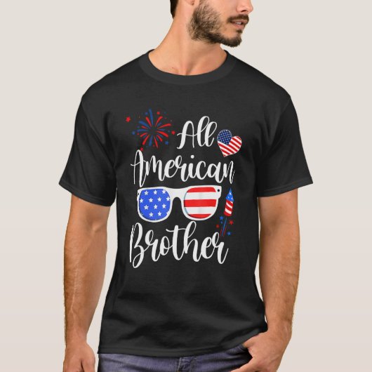All American Brother 4th Of July Memorial Day Matc T-shirt (Voorkant)