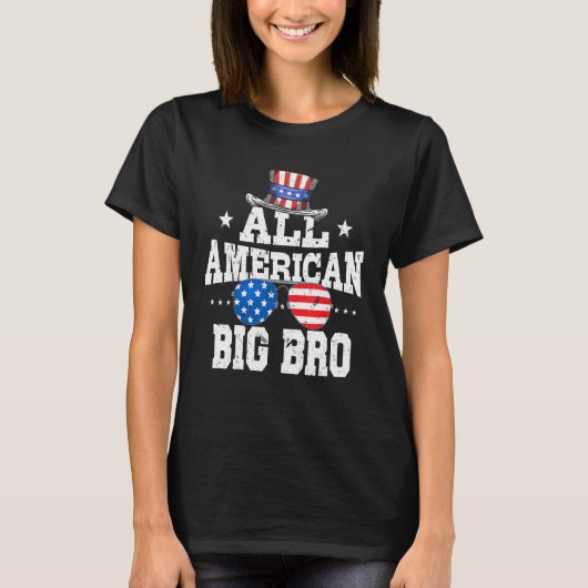 All American Brother men American Flag 4th of July T-shirt (Voorkant)