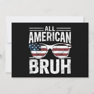 All American Bruh 4 juli jongens patriottisch  Kaart