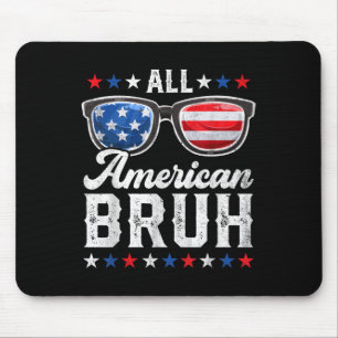 All American Bruh 4 juli jongens patriottisch Usa Muismat