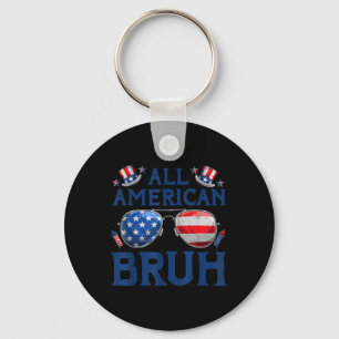 All American Bruh 4 juli jongens patriottisch Usa Sleutelhanger