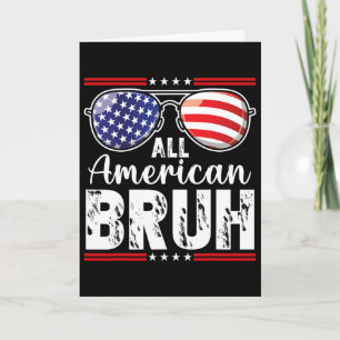 All American Bruh 4 juli jongens patriottische tie Kaart
