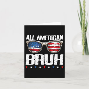 All American Bruh 4 juli jongens patriottische tie Kaart