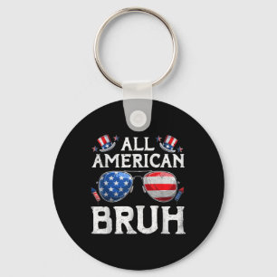 All American Bruh 4 juli jongens patriottische Usa Sleutelhanger