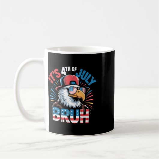 All American Bruh 4th Of July Boys Kids Patriotic  Koffiemok (Links)