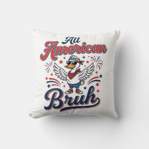 All American Bruh Patriottische Eend Vintage T-shi Kussen