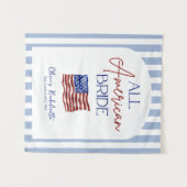 All American Bruid Bachelorette Spandoek Wandkleed (Voorkant (horizontaal))