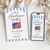 All American Bruid Bachelorette Uitnodiging