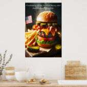 All-American Burger Bliss 24x36 Poster (Keuken)