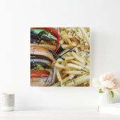 All American Burgers/Fries Time Square Wandklok (Huis)