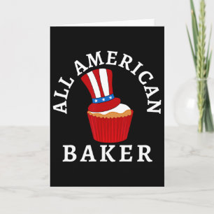 All American Byker Patriottische 4e Juli Usa Cupca Kaart