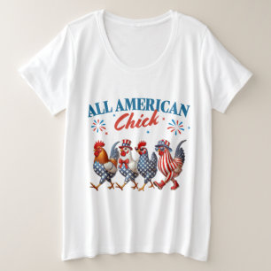 All American Chick Grote Maat T-shirt