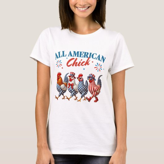 All American Chick T-shirt (Voorkant)