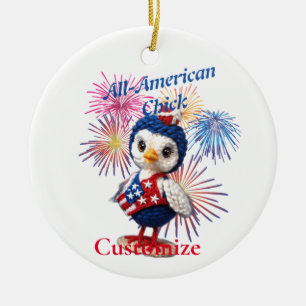 All-American Chick Thunder_Cove Keramisch Ornament