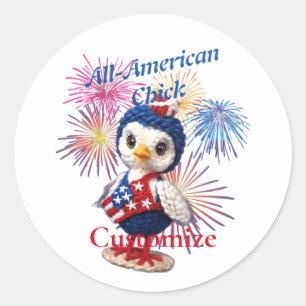All-American Chick Thunder_Cove Ronde Sticker