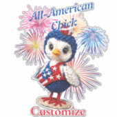 All-American Chick Thunder_Cove Sticker (Voorkant)