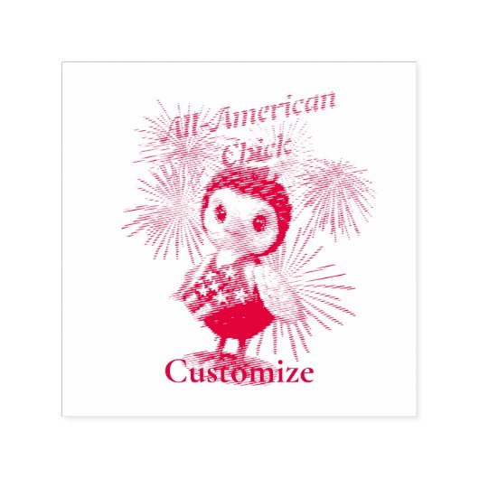 All-American Chick Thunder_Cove Zelfinktende Stempel (Design)