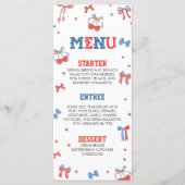 All American Coquette Strikers Bruiloftsmenu Bord Menu (Voorkant)