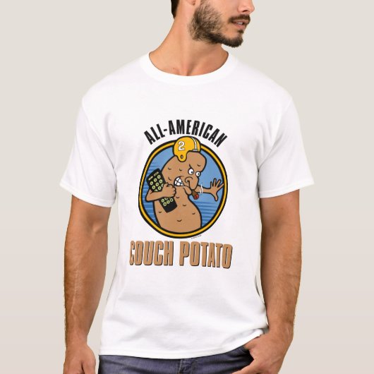 All-American Couch Potato (aanpasbaar) T-shirt (Voorkant)