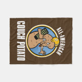 All-American Couch Potato Fleece Deken (Voorkant (Horizontaal))